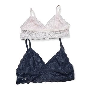 Adrienne Vittadini 2 Studio Bras Blue Pink Size XL